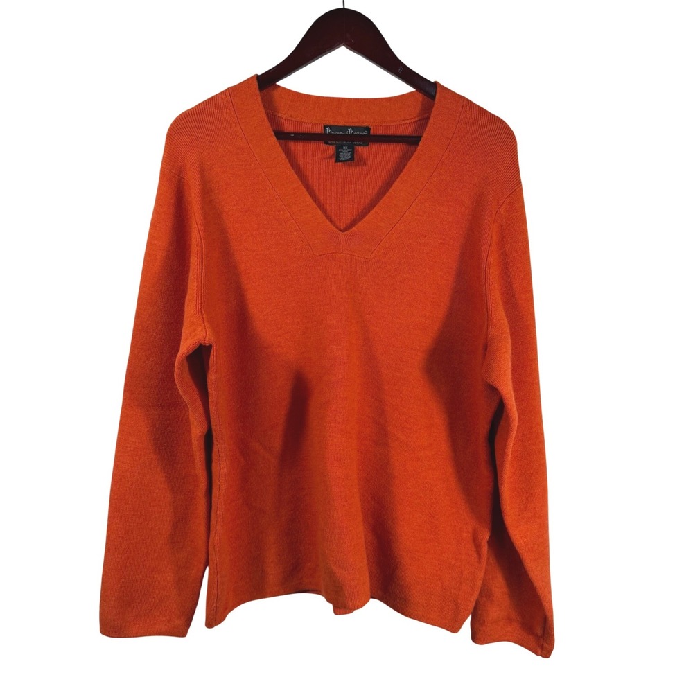 Mercer & Madison Stretch Italian Merino Wool‎ V-Neck Sweater Size 3X Australia